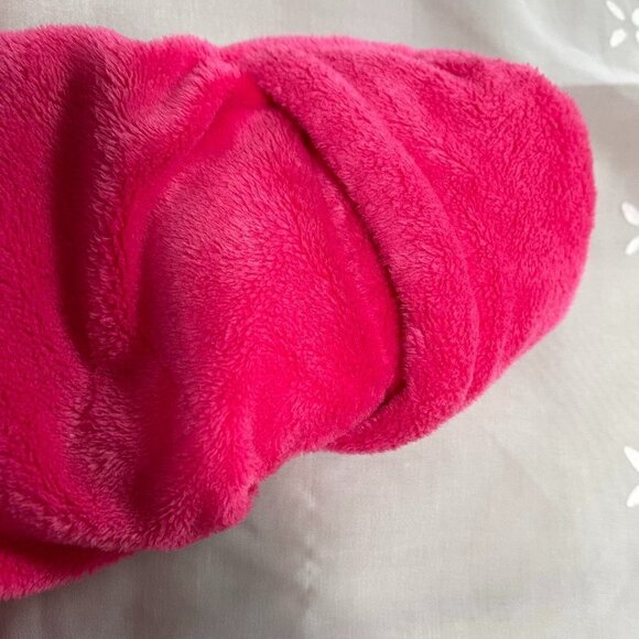 GIRL'S Size 0 To 3 Months One Piece Pink Plush Snow Suit W/ Little Ears Bunting - Picture 2 of 7